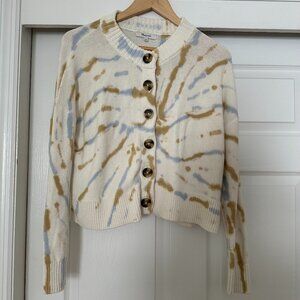 Madewell Tie Dye Cropped Cotton Cardigan Womens Size Small